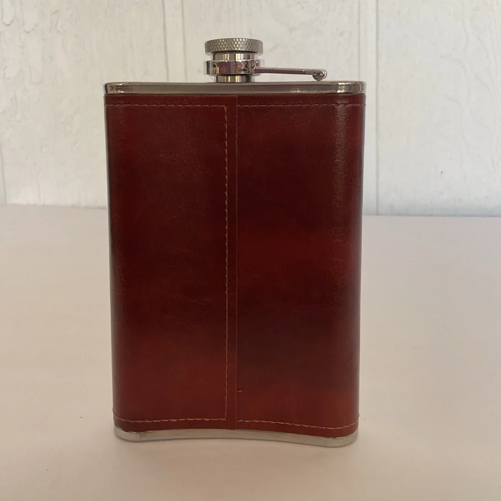 Crown Royal Leather Wrapped Flask NWOT